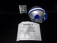 Autographed Charlie Batch Detroit Lions Riddell Replica Mini Helmet