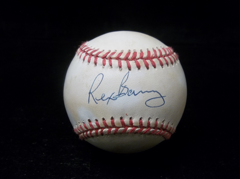 Autographed Rex Barney Official NL MLB Baseball