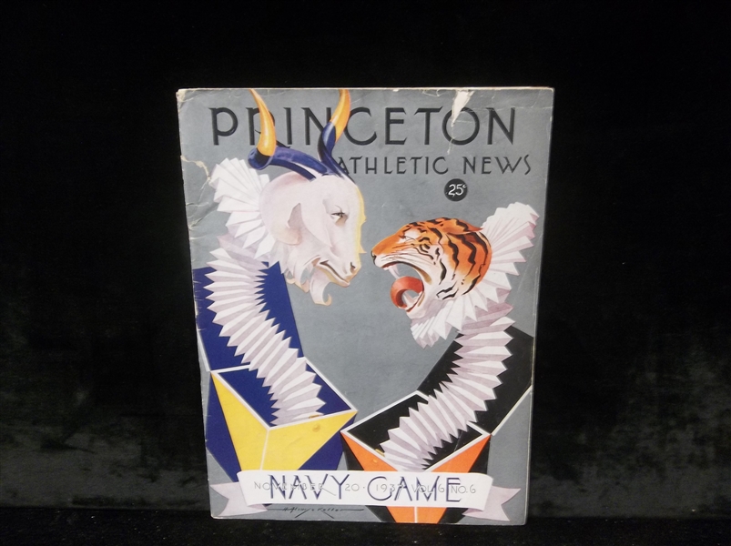 11/20/37 Navy @ Princeton NCAA Football Program