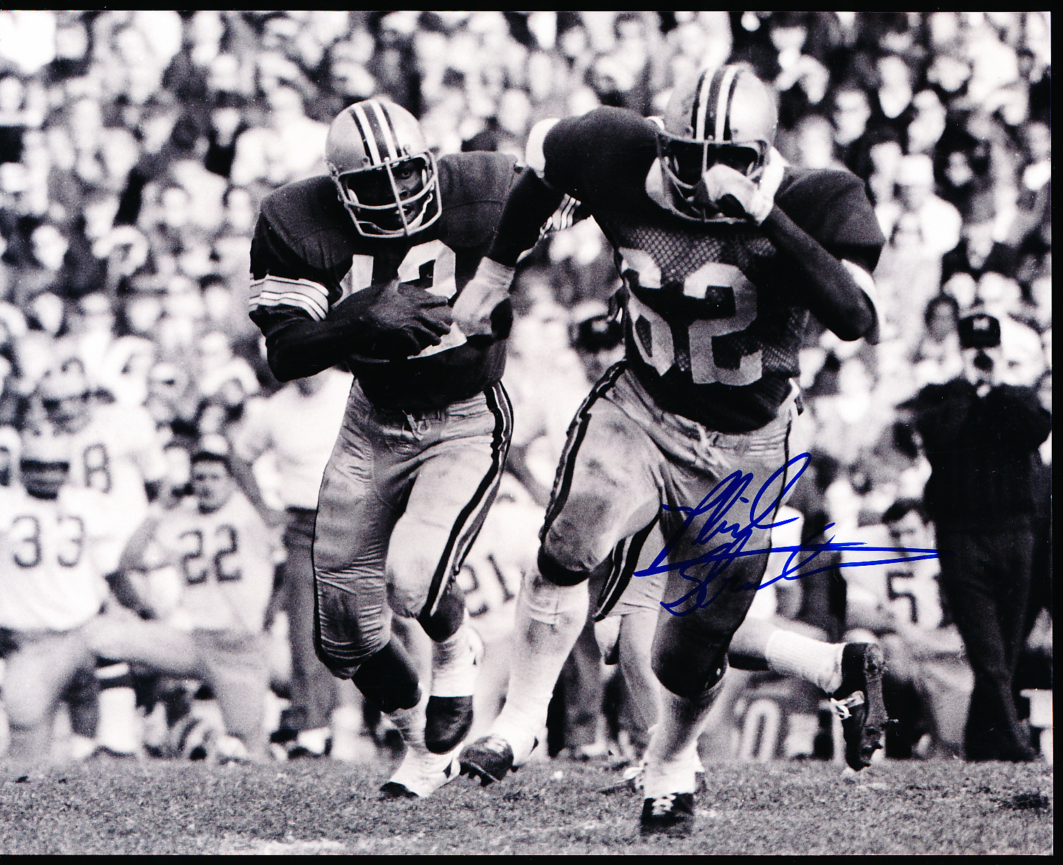 Lot Detail - Autographed Phil Strickland Ohio State NCAA Ftbl. B/W 8” X ...