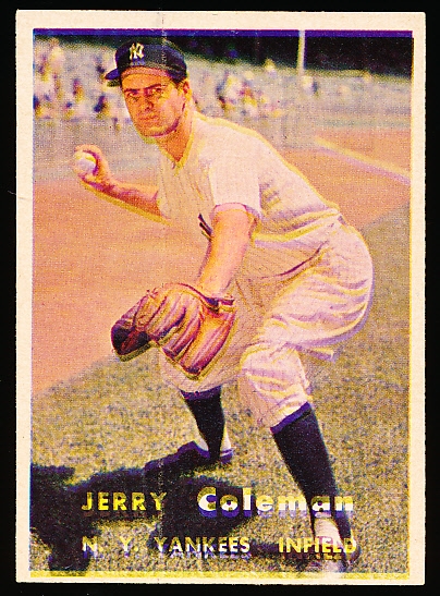 1957 Topps Baseball- #192 Jerry Coleman, Yankees