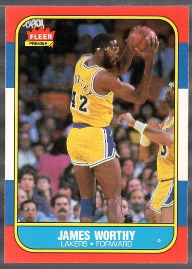 1986-87 Fleer Bask- #131 James Worthy RC