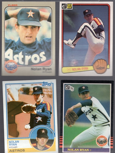 1982-85 Nolan Ryan Bsbl.- 10 Asst. Cards