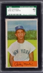 1954 Bowman Baseball- #145 Billy Martin, Yankees- SGC 40 (Vg)