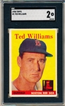 1958 Topps Baseball- #1 Ted Williams, Boston Red Sox- SGC 2 (Good)