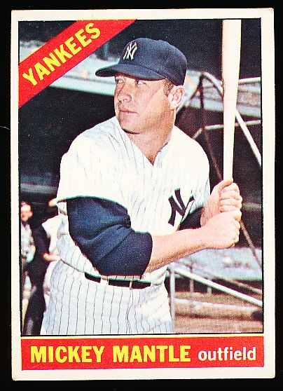 1966 Topps Bb- #50 Mickey Mantle, Yankees