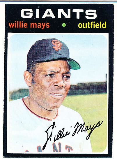 1971 Topps Bb- #600 Willie Mays, Giants