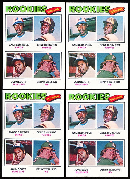 1977 Topps Bb- #473 Andre Dawson RC- 4 Cards