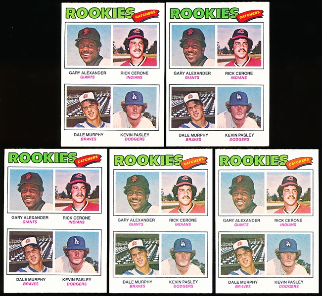 1977 Topps Bb- #476 Dale Murphy RC- 5 Cards