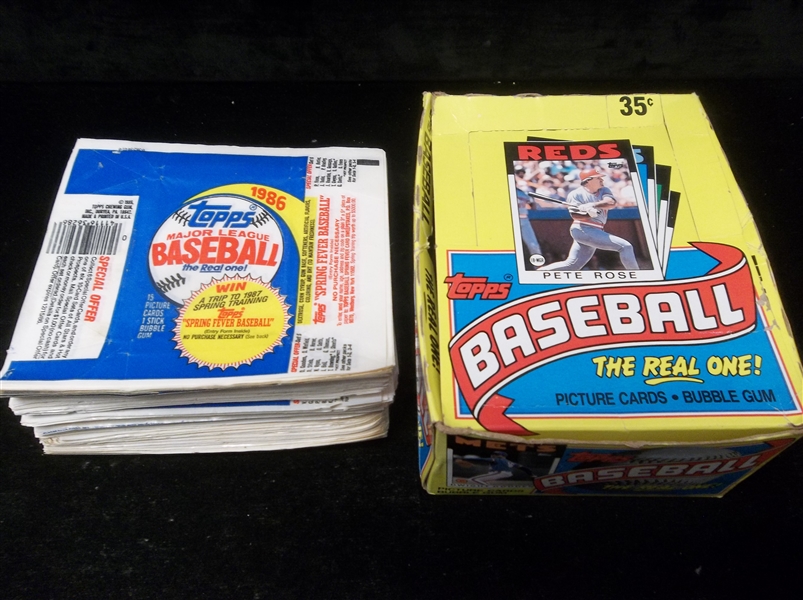 1986 Topps Baseball- 300 Used Wrappers