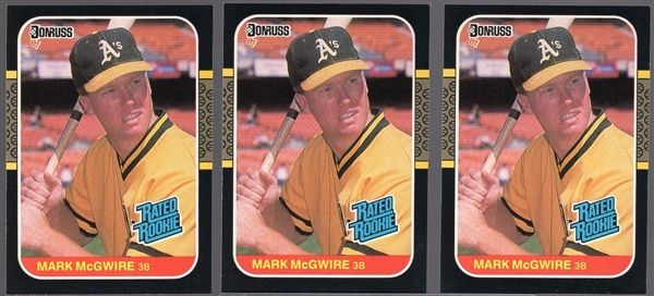 1987 Donruss Bb- #46 Mark McGwire- 7 Cards