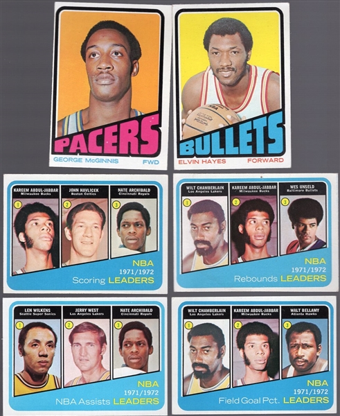 1972-73 Topps Bask- 6 Diff