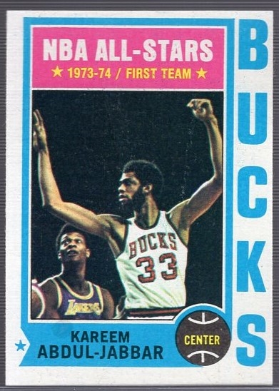 1974-75 Topps Bask- #1 Kareem Abdul Jabbar