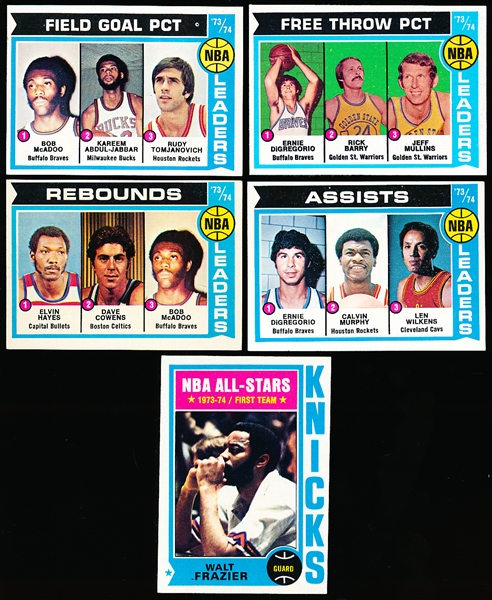 1974-75 Topps Bask- 5 Diff