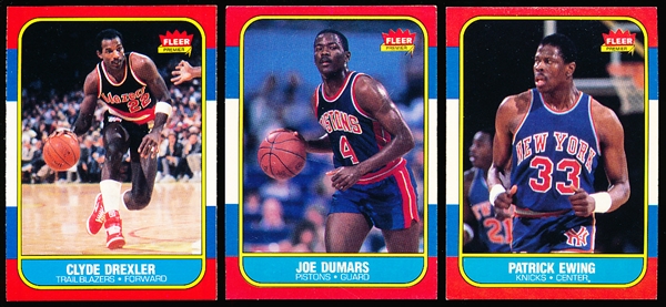 1986-87 Fleer Basketball- 3 Diff Rookies!