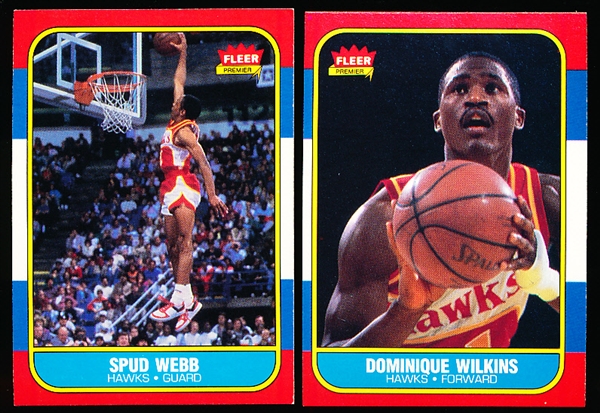 1986-87 Fleer Basketball- 2 Diff Rookies