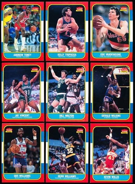 1986-87 Fleer Basketball- 10 Diff