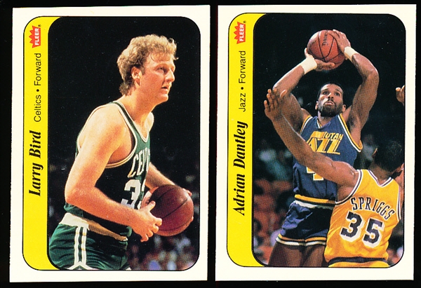 1986-87 Fleer Basketball- 2 Diff Stickers