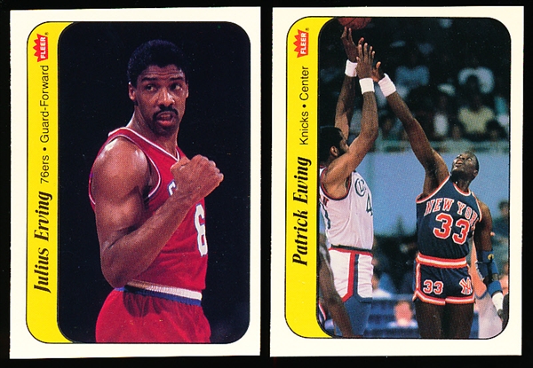 1986-87 Fleer Basketball- 2 Diff Stickers