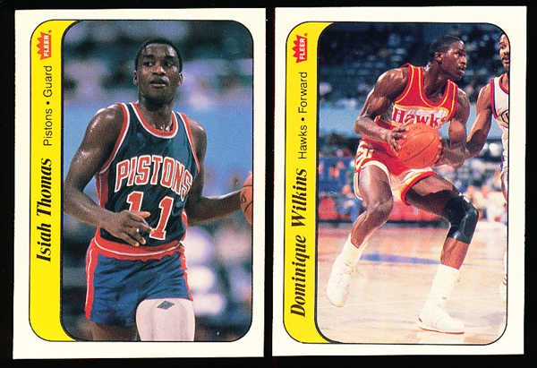 1986-87 Fleer Basketball- 2 Diff Stickers