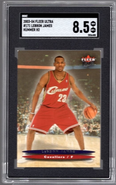 2003-04 Fleer Ultra Basketball- #171 LeBron James- SGC 8.5 (Nm-Mt+)