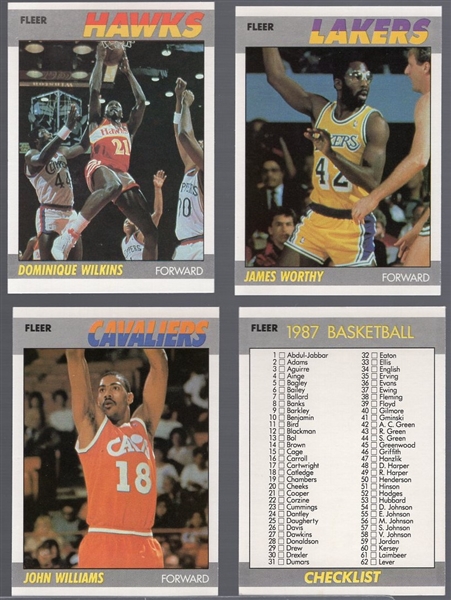 1987-88 Fleer Basketball- 4 Diff