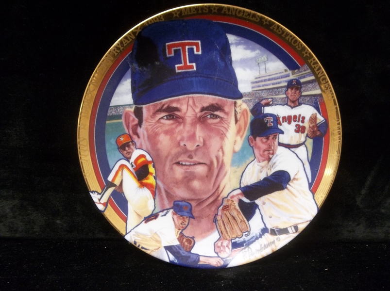 1992 Sports Impressions “The Legendary Nolan Ryan” 6-1/2” Diameter Porcelain Plate- #2569A