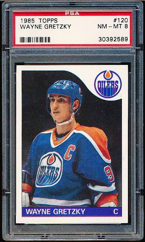 Lot Detail - 1985-86 Topps Hockey #120 Wayne Gretzky- PSA Graded Near ...