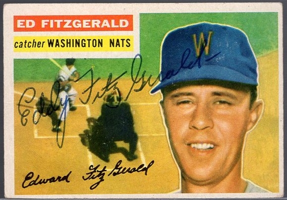 Autographed 1956 Topps Bsbl. #198 Ed Fitzgerald