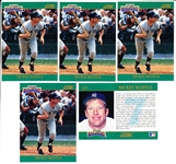 1992 Score Bb- “The Franchise”- #2 of 4 Mickey Mantle, Yankees- 5 Cards