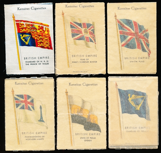 1933 Wix Kensitas Cigarettes “British Empire” Flag Silks- 6 Diff.