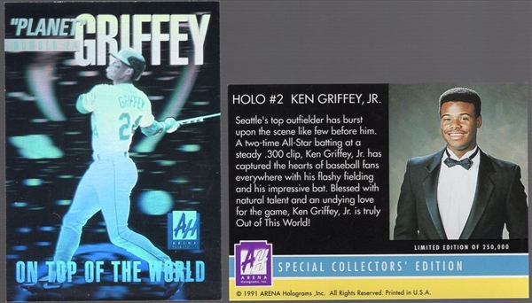 1991 Arena Bb Hologram- Holo #2- Ken Griffey Jr- 28 Cards