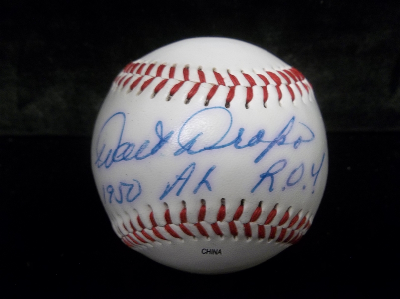 Autographed Walt Dropo Official MLB Boston Red Sox Logo Baseball