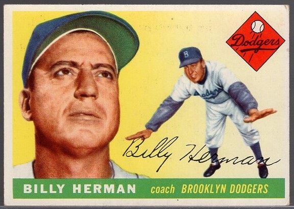 1955 Topps Baseball- #19 Billy Herman, Dodgers