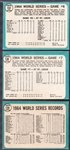 1965 Topps Bb- 4 Diff World Series Cards