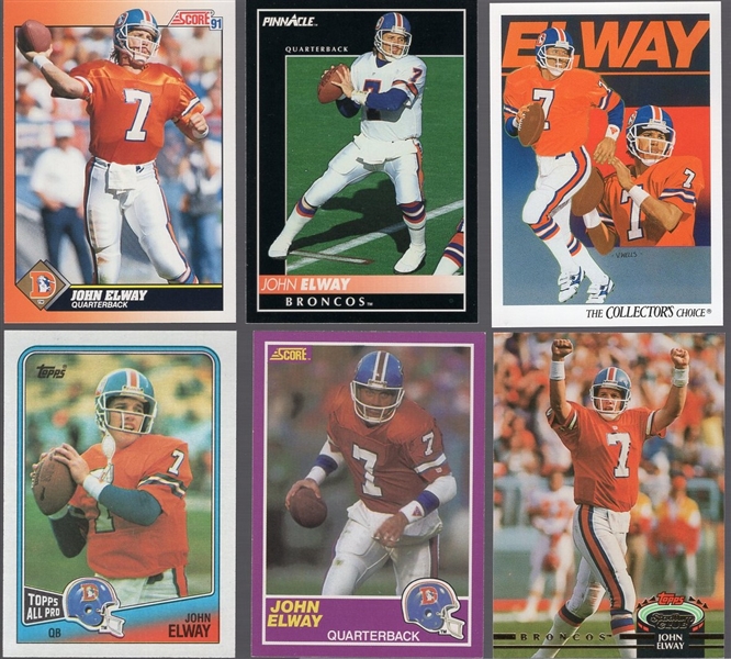 John Elway Football Card Lot of 120 Asst- mostly 1988 thru 1993