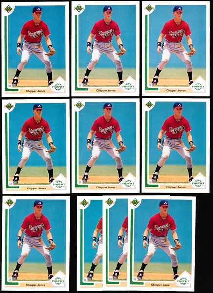 Lot Detail 1991 Upper Deck Bb 55 Chipper Jones RC Braves 10 Cards