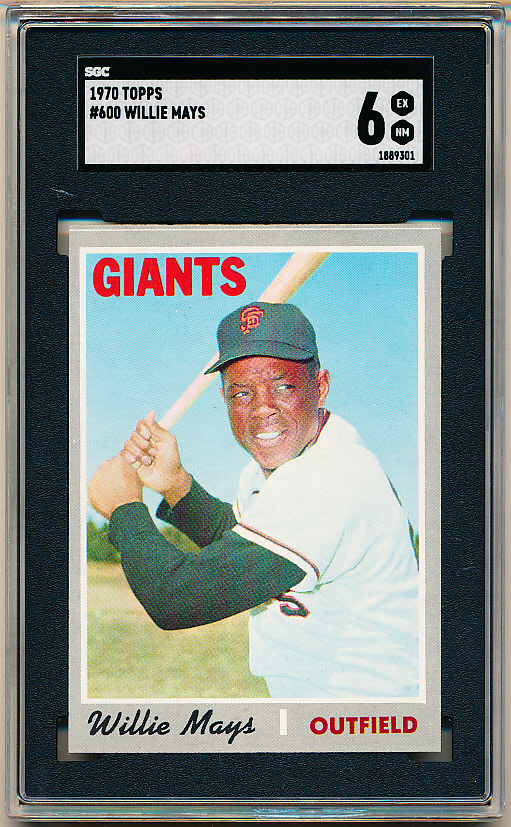 Lot Detail - 1970 Topps Baseball- #600 Willie Mays, Giants- SGC 6 (Ex-Nm)