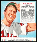 1952 Red Man Bb with Tab- AL#8 Bob Feller, Cleveland- March expiration back.