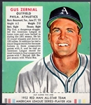 1952 Red Man Bb with Tab- AL#26 Gus Zernial, Phila A’s- March expiration back.