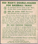 1952 Red Man Bb with Tab- AL#26 Gus Zernial, Phila A’s- March expiration back.