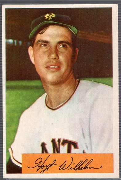 1954 Bowman Bb- #57 Hoyt Wilhelm, Giants