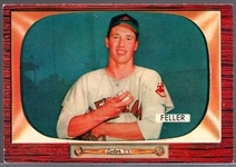 1955 Bowman Bb- #134 Bob Feller, Cleveland Indians