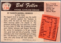 1955 Bowman Bb- #134 Bob Feller, Cleveland Indians