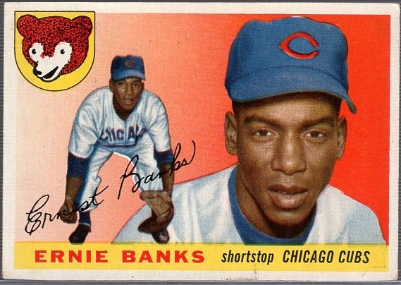 1955 Topps Bb- #28 Ernie Banks, Cubs