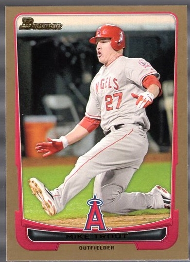 2012 Bowman Bsbl. “Gold” #34 Mike Trout, Angels