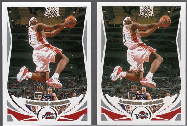 2004-05 Topps Bskbl. #23 LeBron James, Cavaliers- 2 Cards