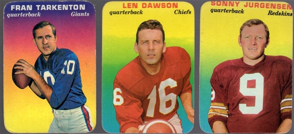 1970 Topps Ftbl. “Super Glossy”- 3 Diff. Cards