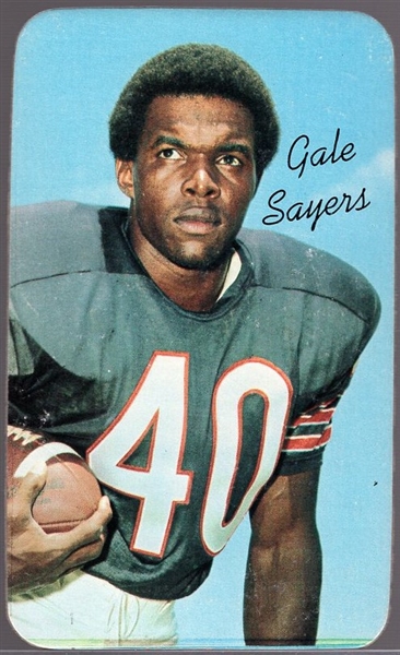 1970 Topps Ftbl. “Supers” #22 Gale Sayers, Bears