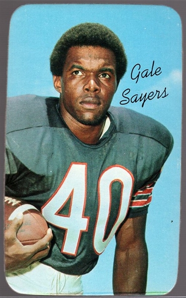 1970 Topps Ftbl. “Supers” #22 Gale Sayers, Bears